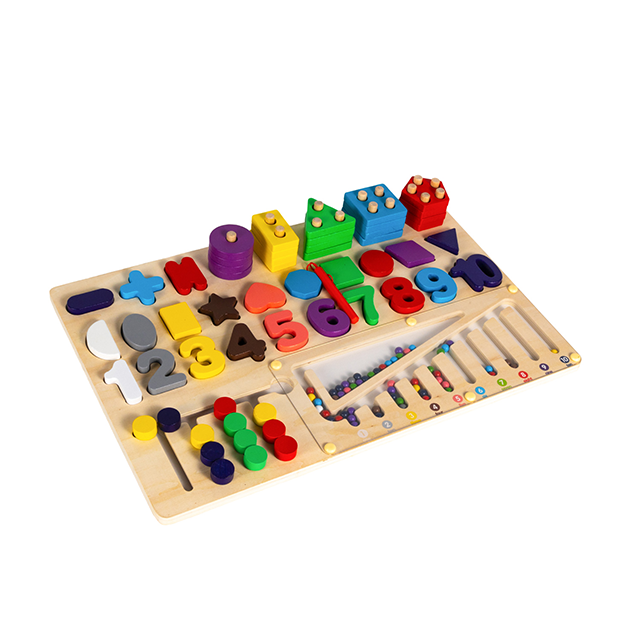 Montessori Toys for 1-2 Year Olds, Wooden Puzzle & Building Blocks for Toddler Learning