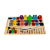 Montessori Toys for 1-2 Year Olds, Wooden Puzzle & Building Blocks for Toddler Learning